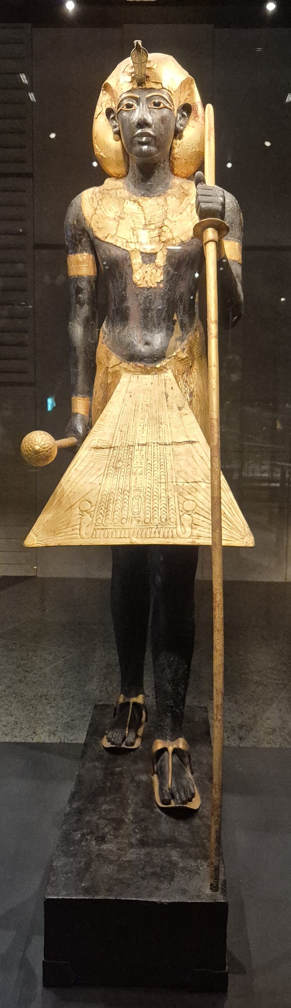 Guardian Statue with Nemes Headcloth & Guardian Statue with Khat Headdress — image 2