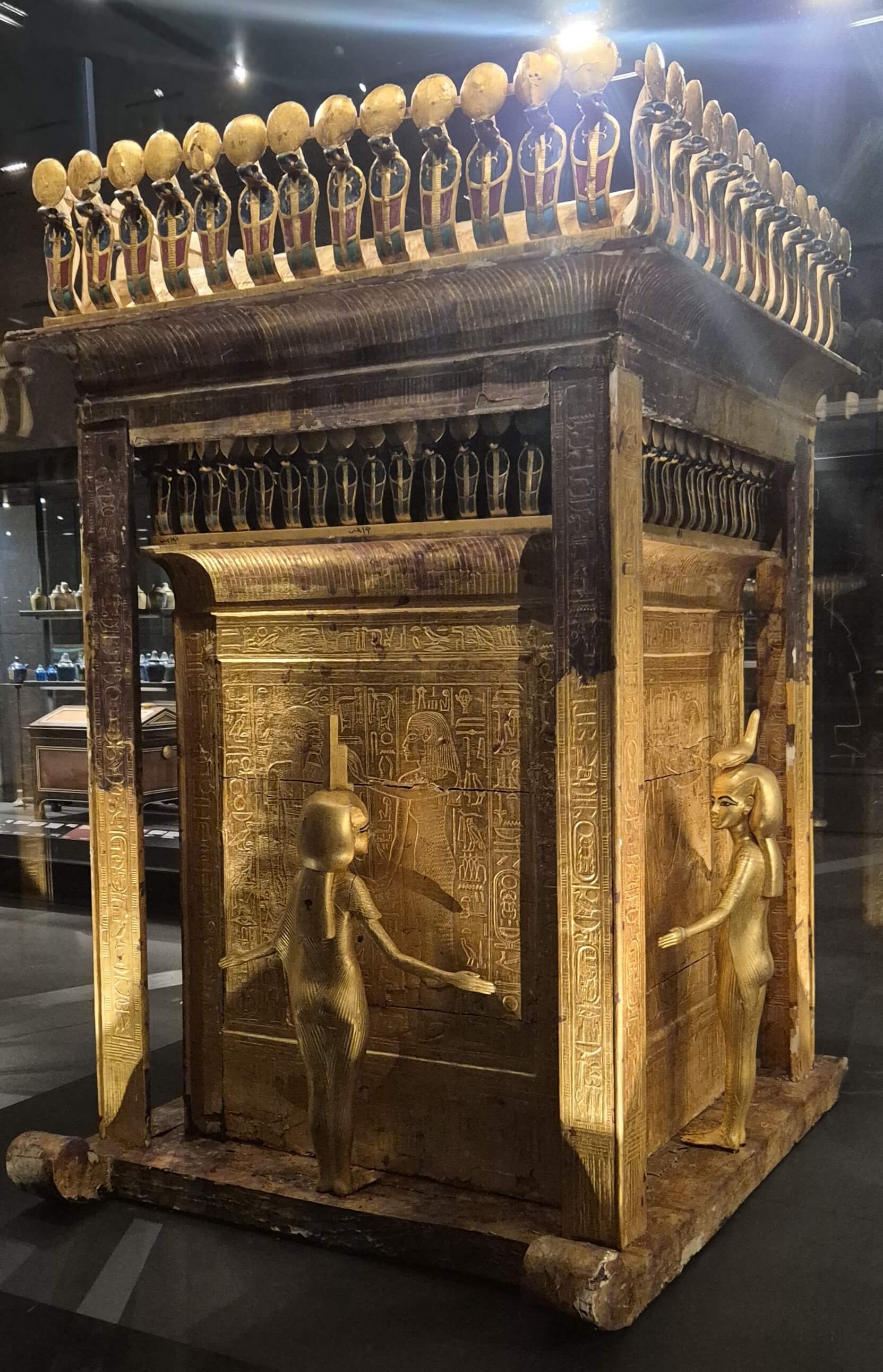 Gilded Canopic Shrine on Sledge